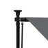 Toldo retráctil de tela y acero gris antracita 300x150