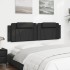 Cabecero de cama acolchado cuero sintético negro 180