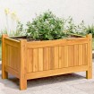 Jardinera con forro madera maciza de acacia 54x31x30 cm