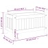 Jardinera con forro madera maciza de acacia 54x31x30