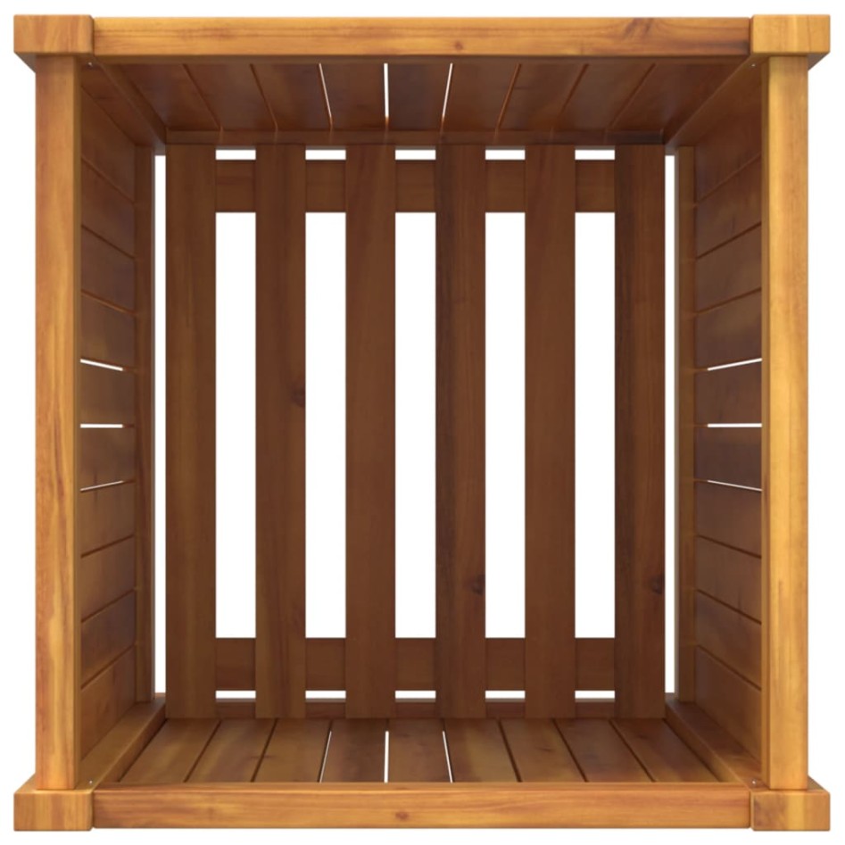 Jardinera con forro madera maciza de acacia 42x42x75