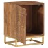 Mesita de noche madera maciza de mango y hierro 40x30x50