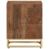 Mesita de noche madera maciza de mango y hierro 40x30x50