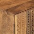 Mesita de noche madera maciza de mango y hierro 40x30x50
