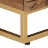 Mesita de noche madera maciza de mango y hierro 40x30x50