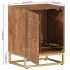 Mesita de noche madera maciza de mango y hierro 40x30x50
