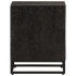 Mesita de noche madera maciza mango y hierro negro 40x30x50
