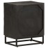 Mesita de noche madera maciza mango y hierro negro 40x30x50