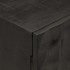 Mesita de noche madera maciza mango y hierro negro 40x30x50