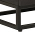 Mesita de noche madera maciza mango y hierro negro 40x30x50