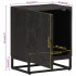 Mesita de noche madera maciza mango y hierro negro 40x30x50