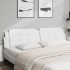 Cabecero de cama acolchado cuero sintético blanco 200