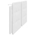 Cabecero de cama acolchado cuero sintético blanco 200