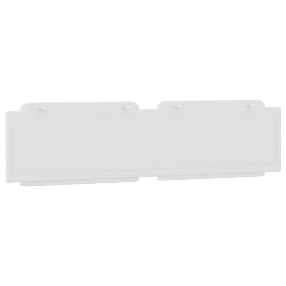 Cabecero de cama acolchado cuero sintético blanco 200