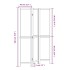 Biombo separador de 3 paneles madera maciza Paulownia
