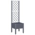 Jardinera con enrejado PP azul gris 40x40x142