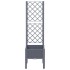 Jardinera con enrejado PP azul gris 40x40x142