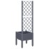 Jardinera con enrejado PP azul gris 40x40x142