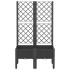 Jardinera con enrejado PP negro 80x40x142