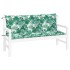 Cojines banco jardín 2 uds tela estampado de hojas 150x50x7