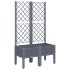 Jardinera con enrejado PP azul gris 80x40x142
