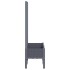 Jardinera con enrejado PP azul gris 80x40x142