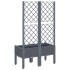Jardinera con enrejado PP azul gris 80x40x142