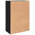 Aparador de madera de ingeniería negro 60x31x84