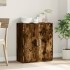 Aparador de madera de ingeniería roble ahumado 79x38x80