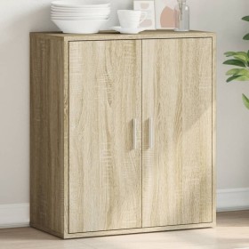 Aparador de madera de ingeniería roble Sonoma 79x38x80