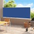Toldo lateral retráctil de jardín azul 180x500