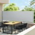 Toldo lateral retráctil para patio gris 140x600