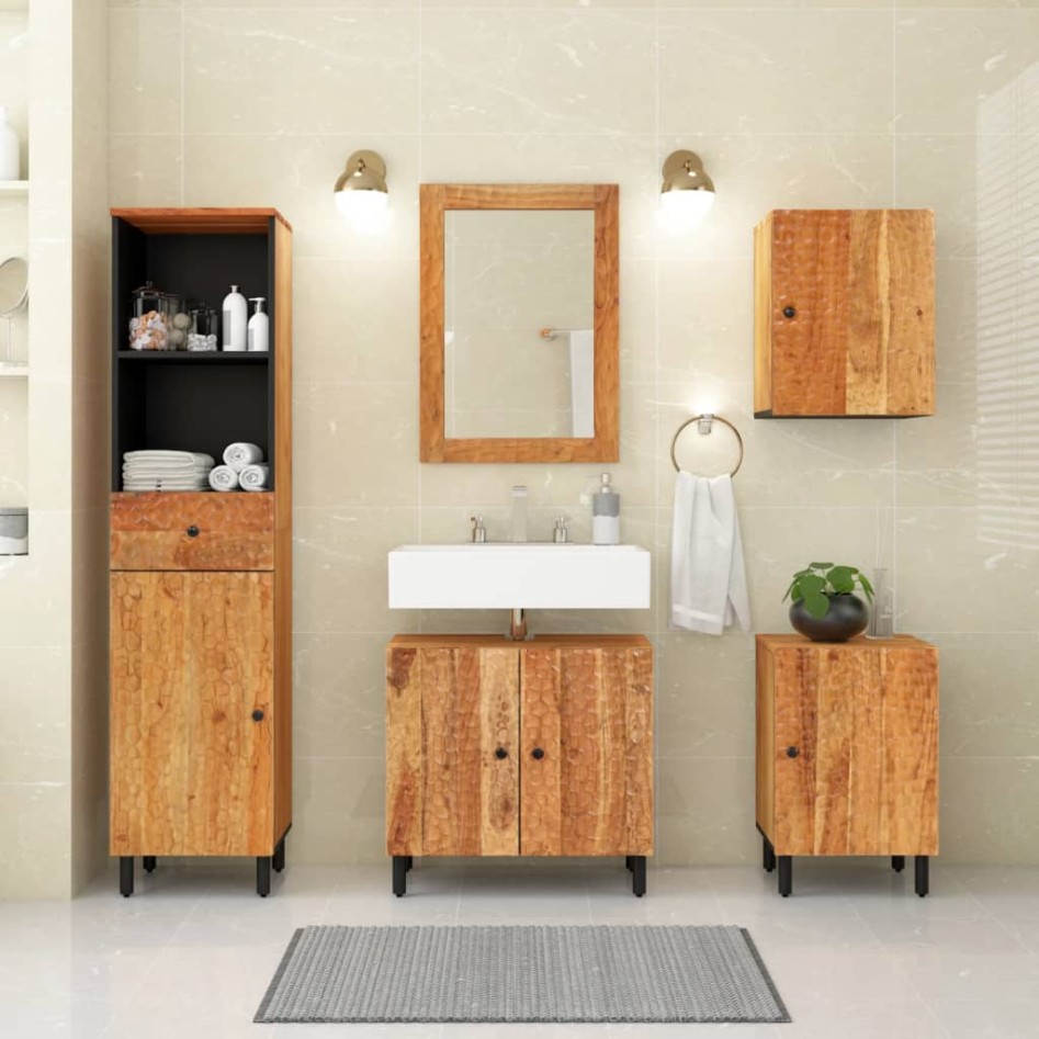 Mueble de baño madera maciza de acacia 38x33x58