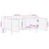 Mesa de centro de madera maciza de mango 80x50x40