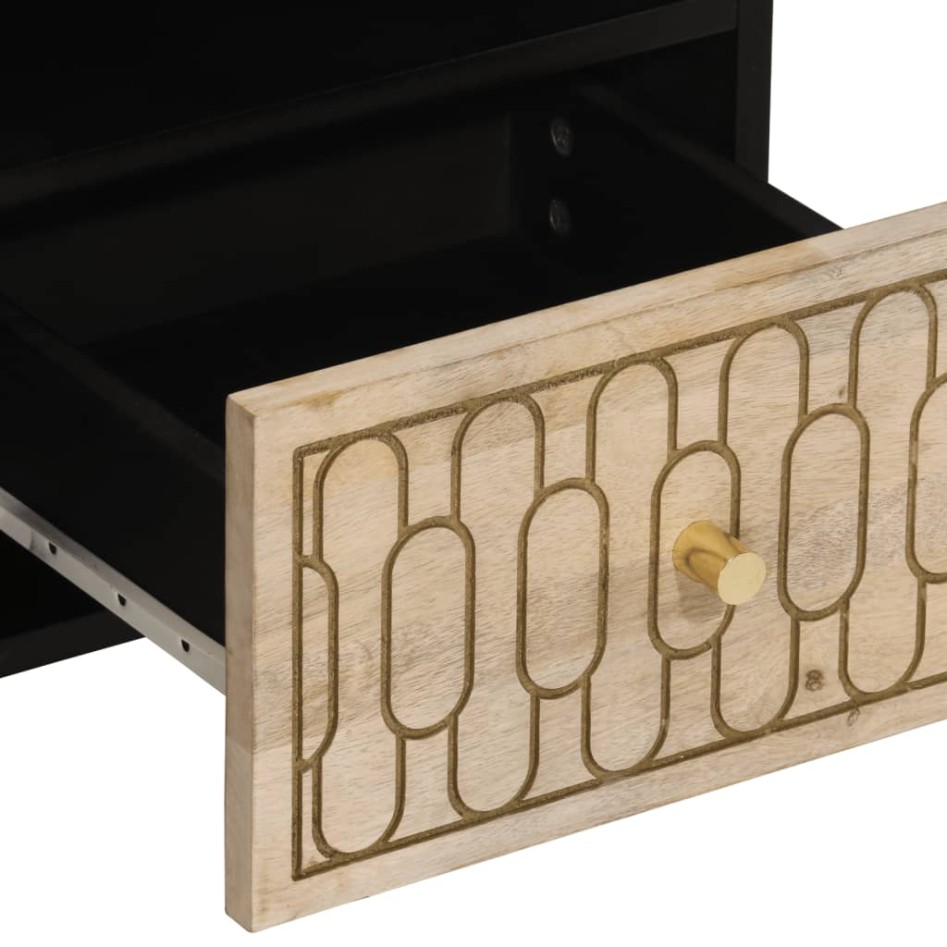 Mueble de TV madera maciza de mango 100x33x46