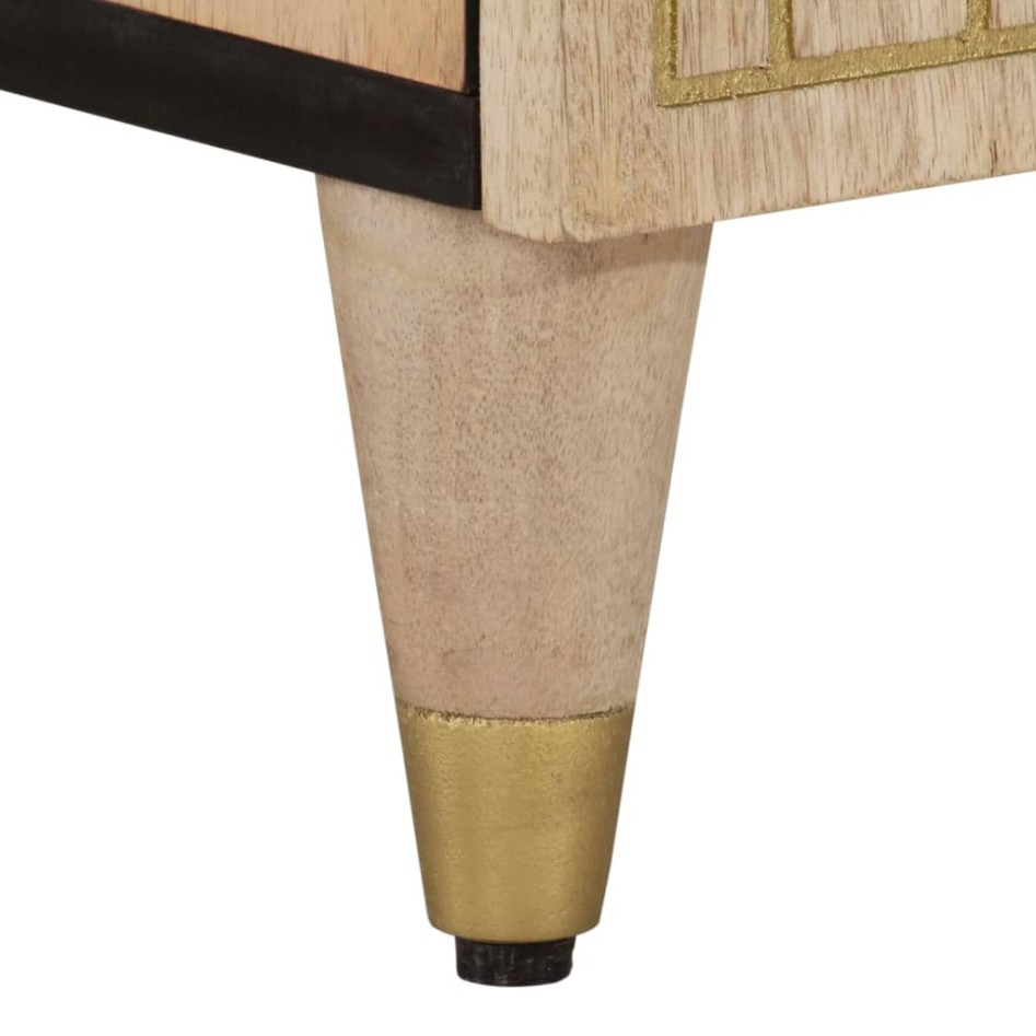 Mueble de TV madera maciza de mango 100x33x46