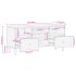 Mueble de TV madera maciza de mango 100x33x46