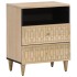Mesita de noche madera maciza de mango 50x33x60