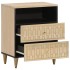 Mesita de noche madera maciza de mango 50x33x60