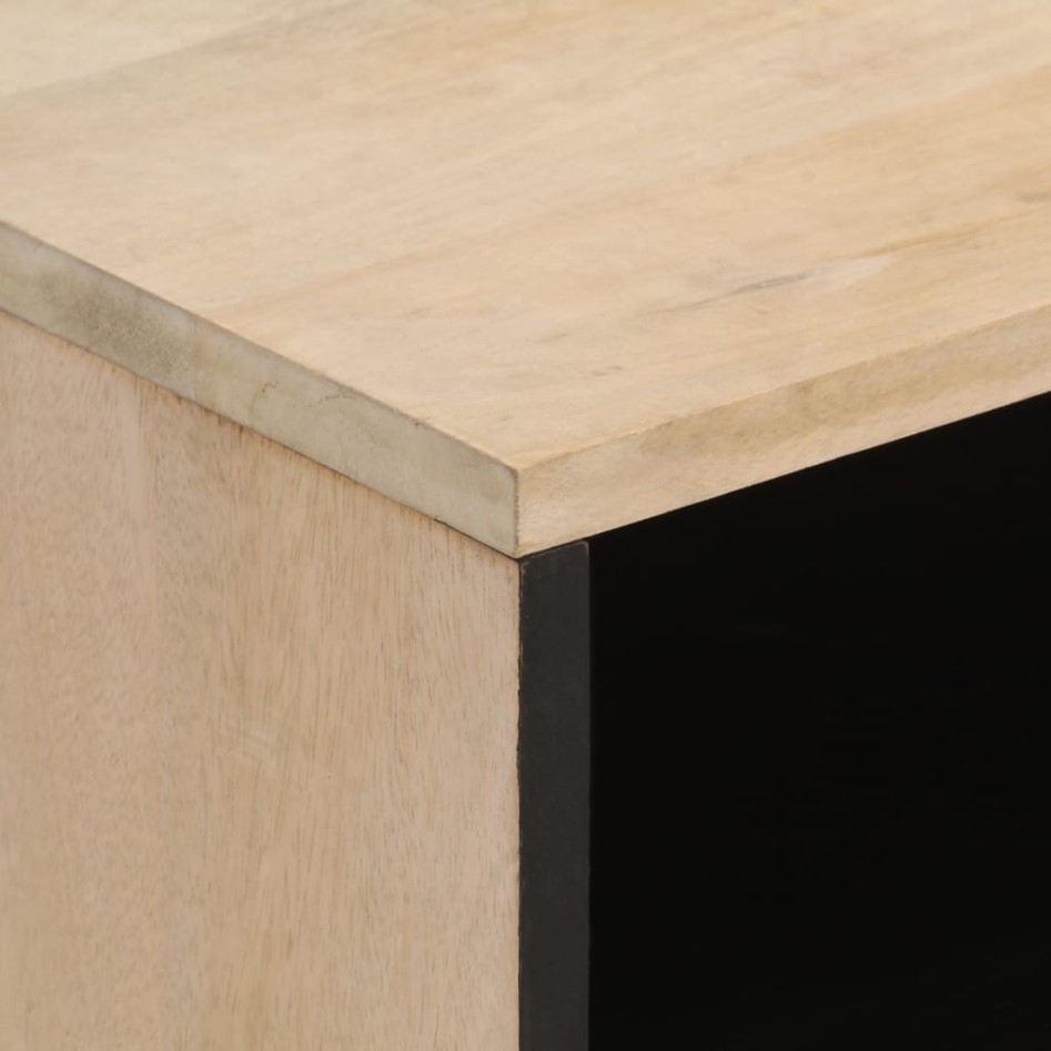 Mesita de noche madera maciza de mango 50x33x60