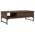 Mesa de centro madera ingeniería metal marrón 100x50x35
