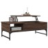 Mesa de centro madera ingeniería metal marrón 100x50x35