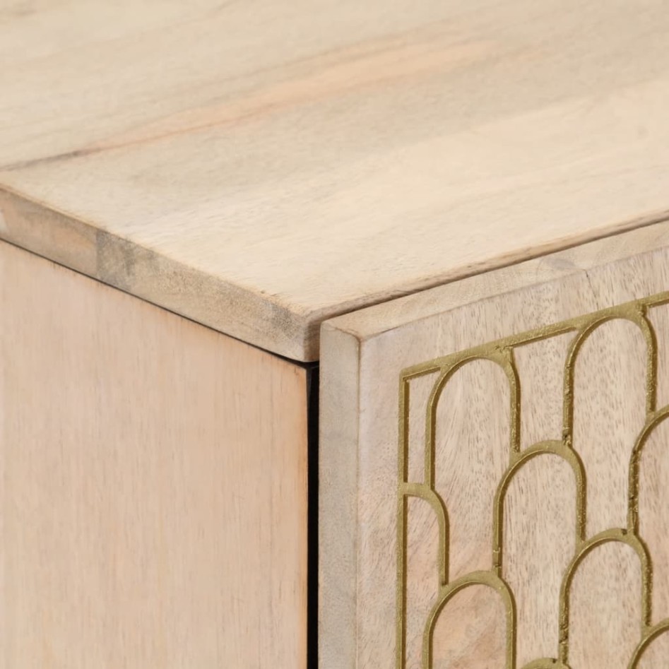 Armario auxiliar madera maciza de mango 40x33x75