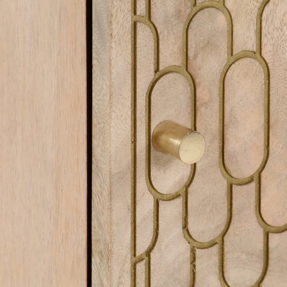 Armario auxiliar madera maciza de mango 40x33x75