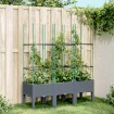 Jardinera con enrejado PP azul gris 120x40x142,5 cm