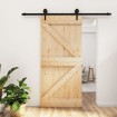 Puerta corredera con herrajes madera maciza de pino 95x210 cm