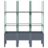 Jardinera con enrejado PP azul gris 120x40x142,5