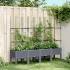 Jardinera con enrejado PP azul gris 160x40x142,5