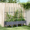Jardinera con enrejado PP azul gris 160x40x142,5 cm