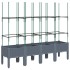 Jardinera con enrejado PP azul gris 160x40x142,5